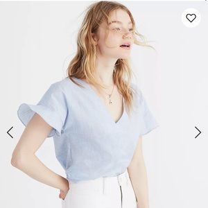 COPY - Madewell Sundrift Ruffle Top Size Large